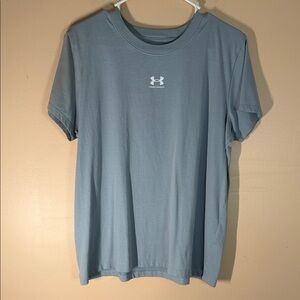 Under Armour Gray Crew Neck Tee with White Logo